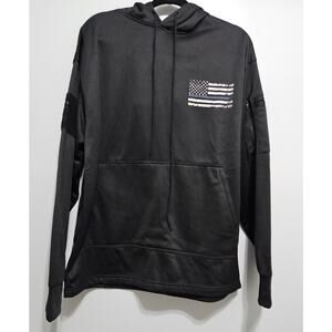 ROTHCO Concealed Carry Hooded Sweatshirt Black Flag Size Medium Hoodie